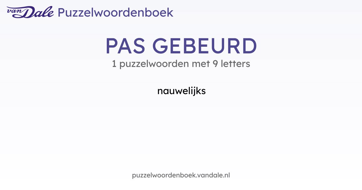 Pas Moderne 9 Lettres